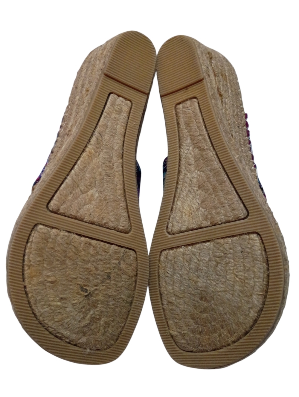 White Mountain Beachball Floral Espadrille Wedge Sandals Women's Sz 6.5M Summer - Picture 4 of 6